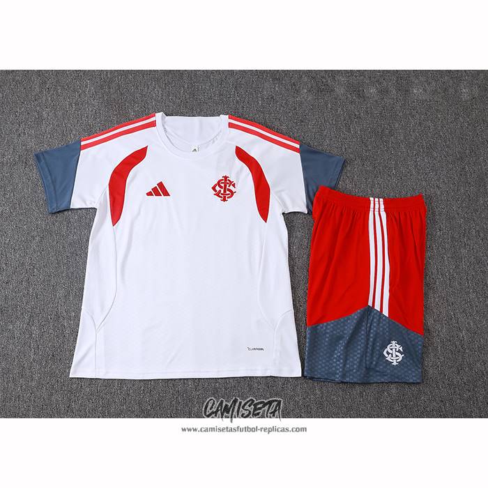 Chandal del SC Internacional 2026-2027 Manga Corta Blanco - Pantalon Corto